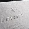 embossed business card