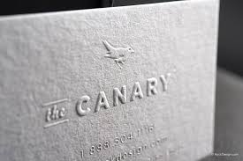 embossed business card