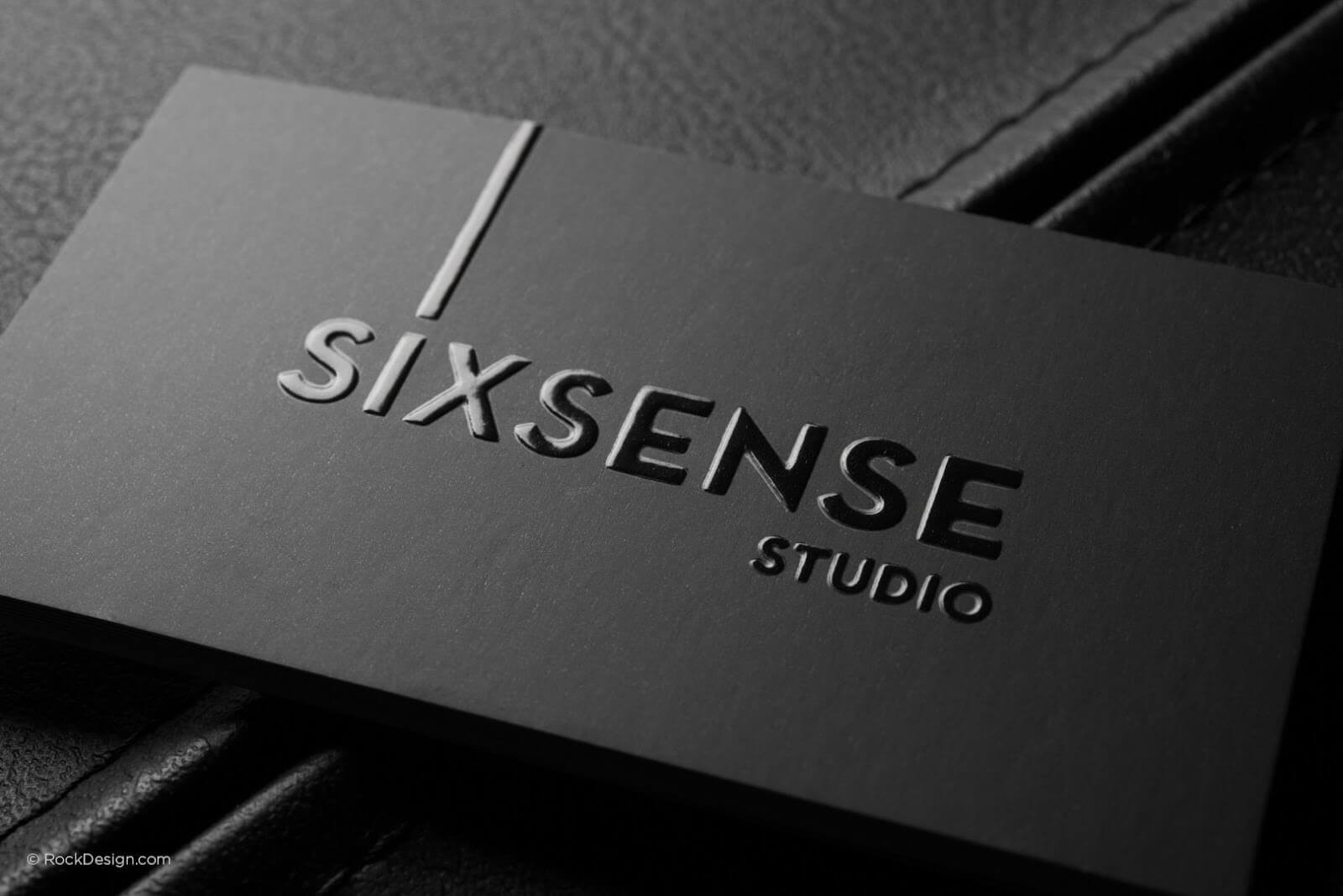 Spot laminate business card