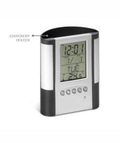digital-clock-and-pen-holder