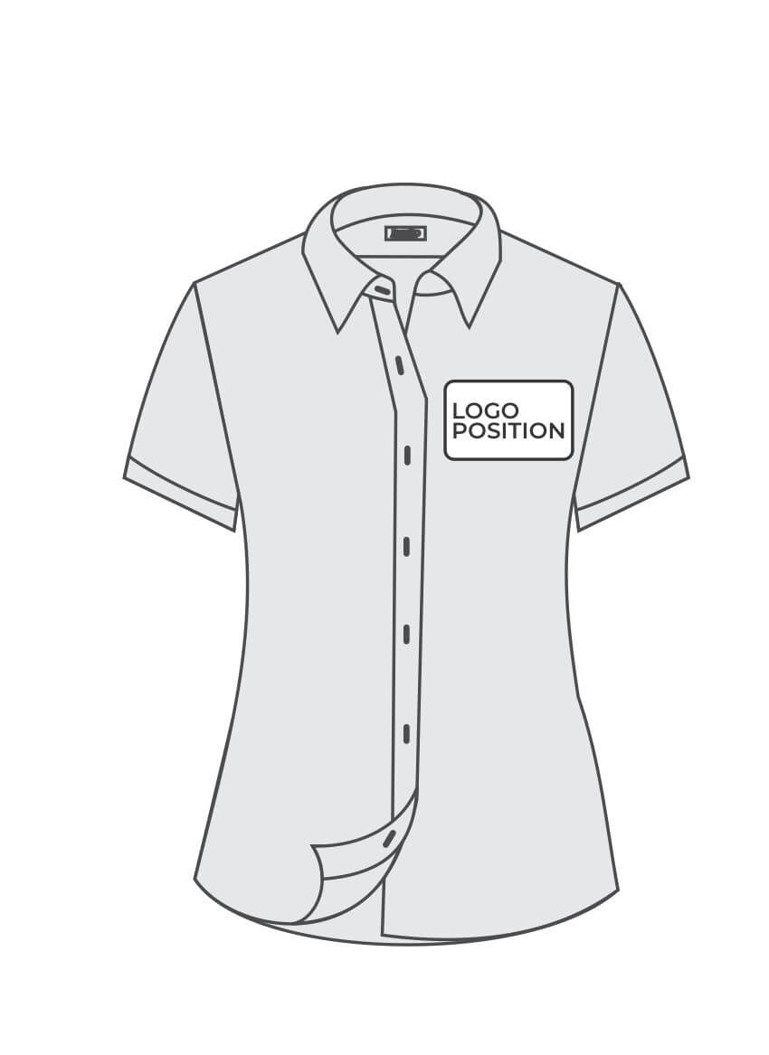 Tshirt Outline with branding position