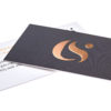 foiled business card