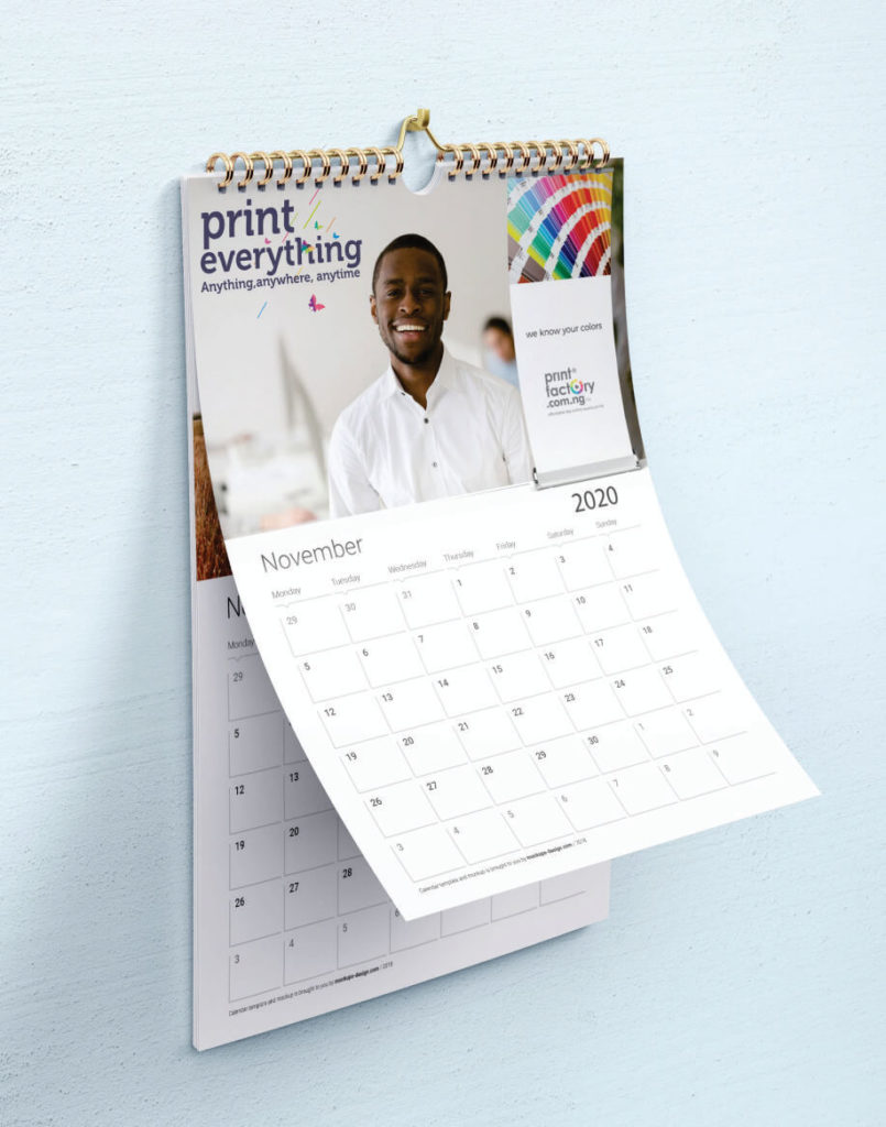 A2 Wall Calendar Custom Handmade Unique Wall Calender.